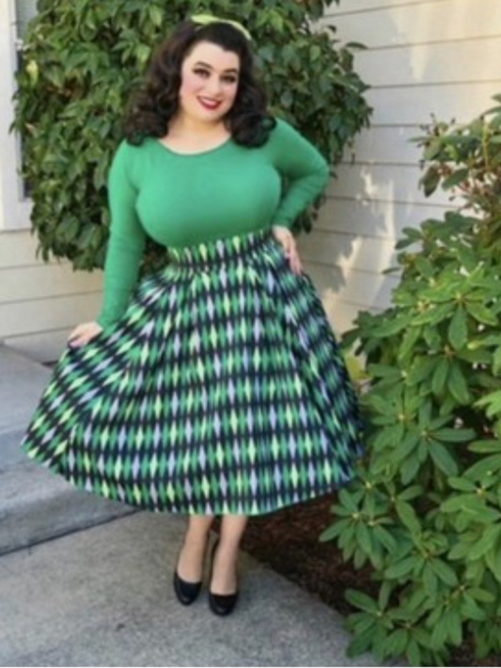 Pinup Couture Jun Skirt In Slytherin